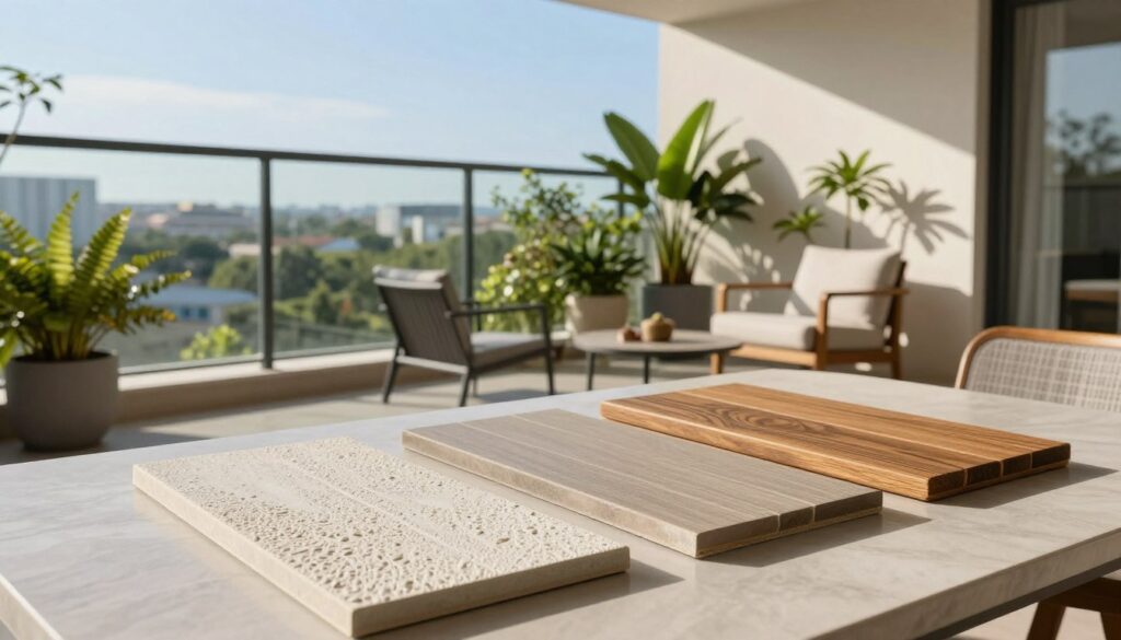 wybór materiałów na balkon